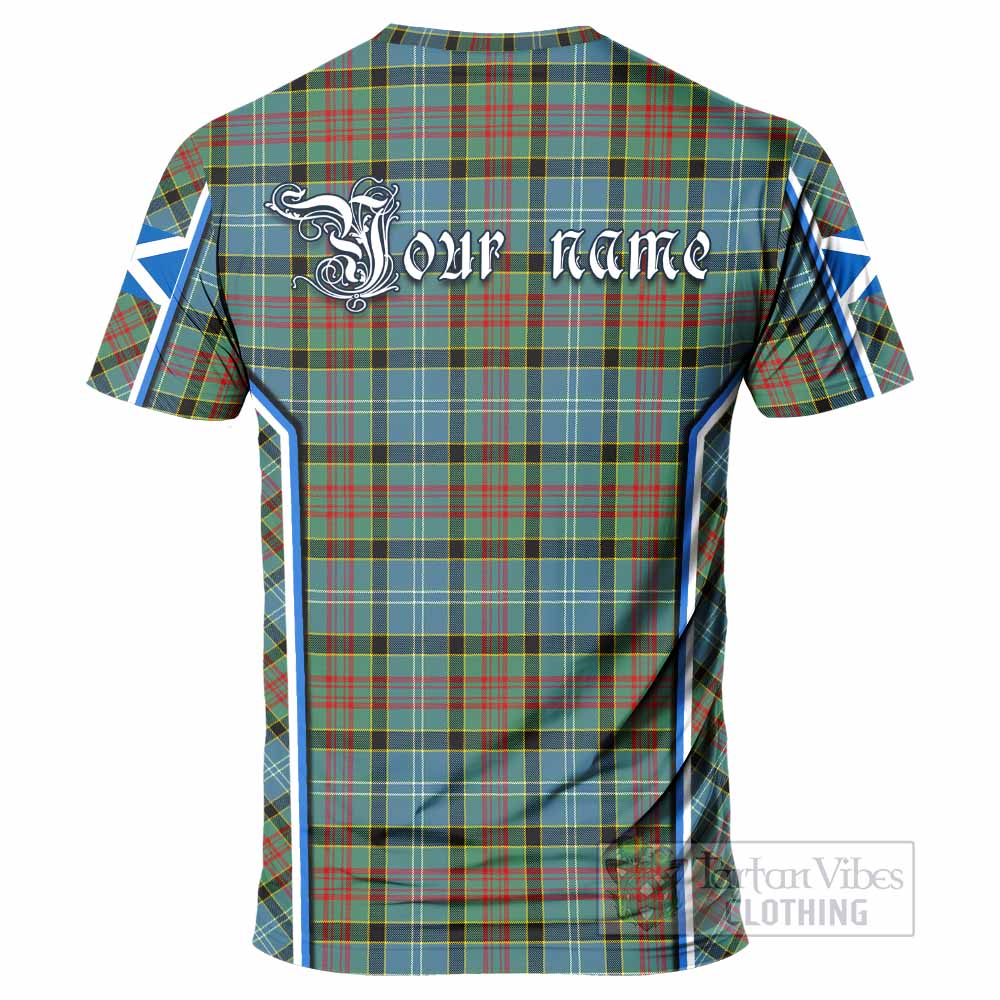 Cathcart Tartan Crest T-shirt Scotland Coat of Arm Flag Style - Tartan Vibes Clothing