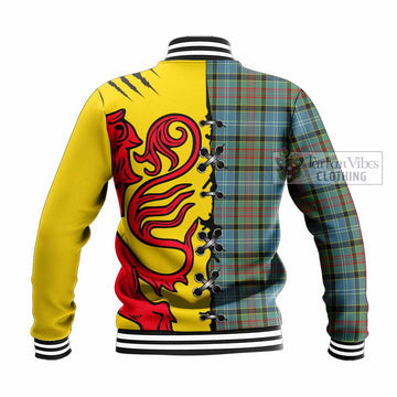 Cathcart Tartan Family Crest Baseball Jacket Lion Rampant Honor