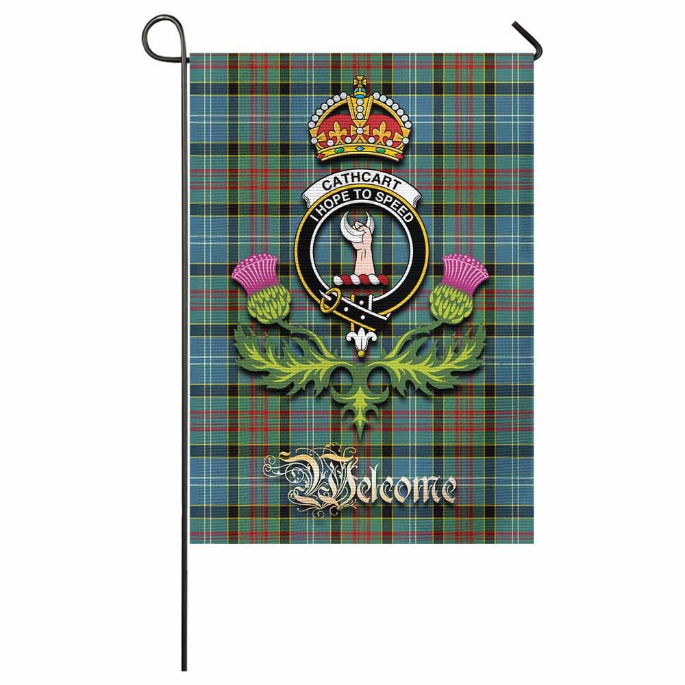 Cathcart Tartan Family Crest Garden Flag Royal Thistle Welcome Style - Tartan Vibes Clothing