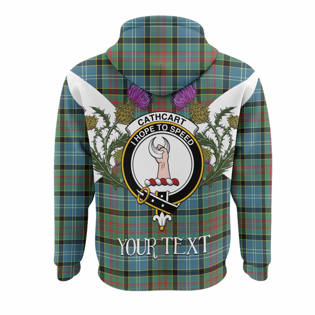 Cathcart Tartan Family Crest Hoodie Scottish Burns Night Thistle Floral