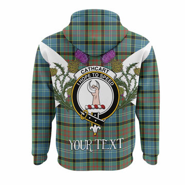 Cathcart Tartan Family Crest Hoodie Scottish Burns Night Thistle Floral
