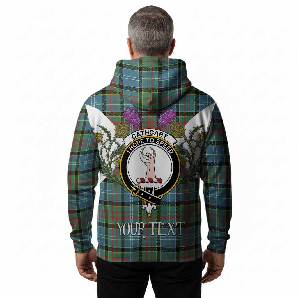 Cathcart Tartan Family Crest Hoodie Scottish Burns Night Thistle Floral