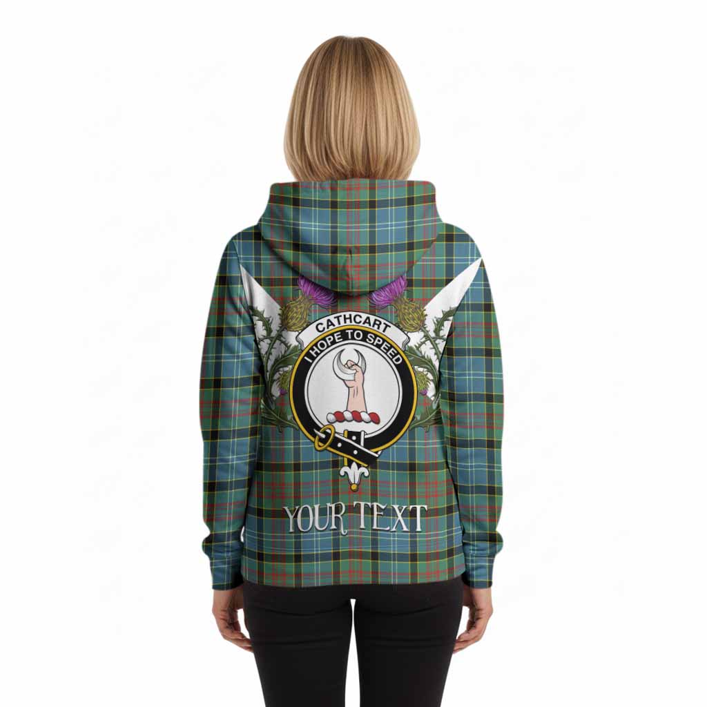 Cathcart Tartan Family Crest Hoodie Scottish Burns Night Thistle Floral