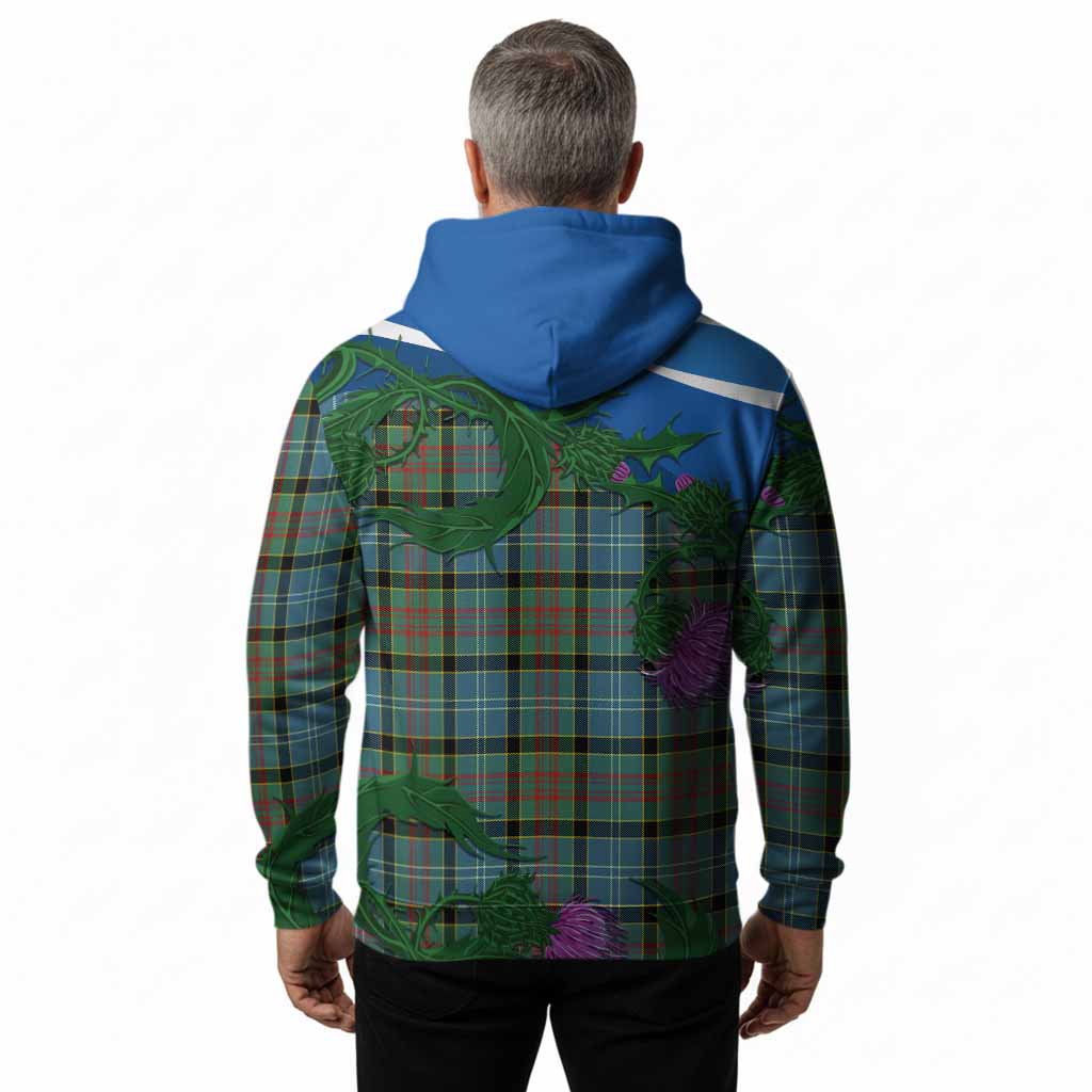 Cathcart Tartan Family Crest Hoodie Thistle in Minimalism