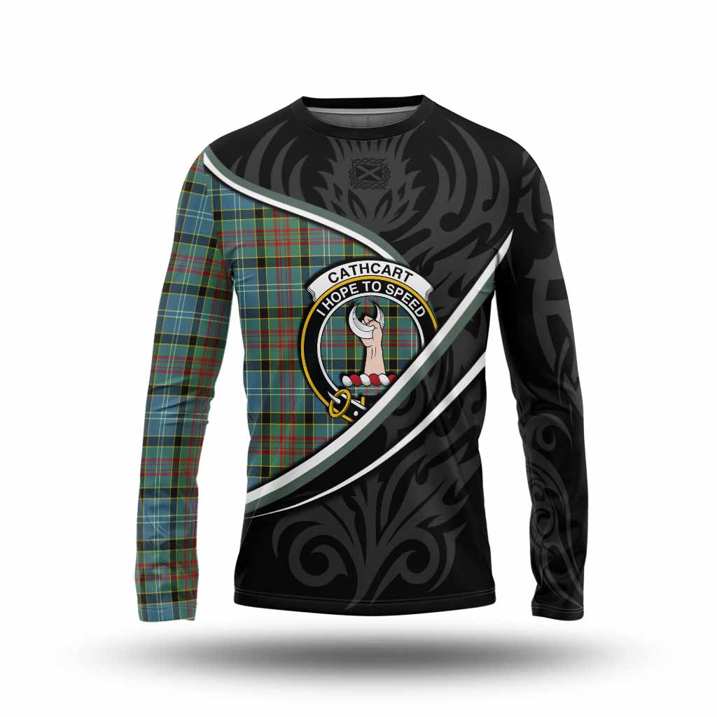 Cathcart Tartan Family Crest Long Sleeve T-Shirt Celtic Scottish Thistle Floral - Tartan Vibes Clothing