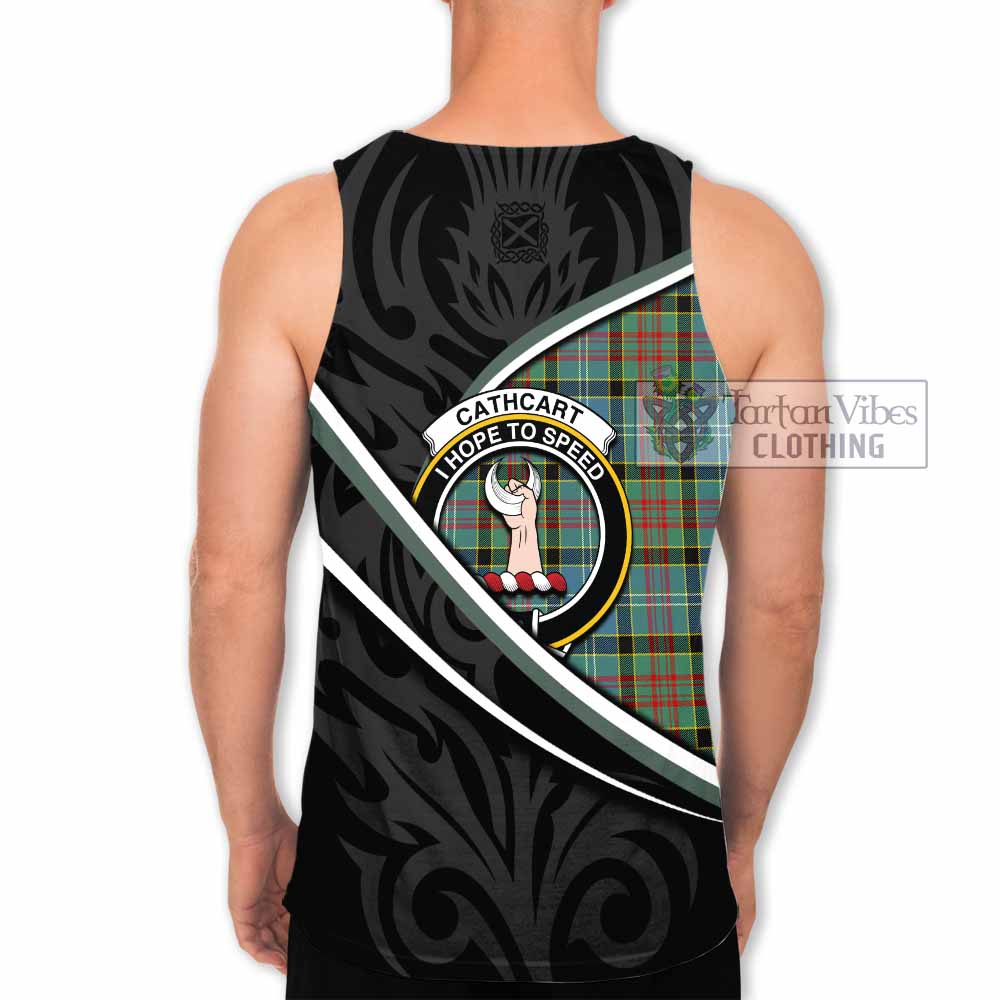 Cathcart Tartan Family Crest Men Tank Top Celtic Scottish Thistle Floral - Tartan Vibes Clothing