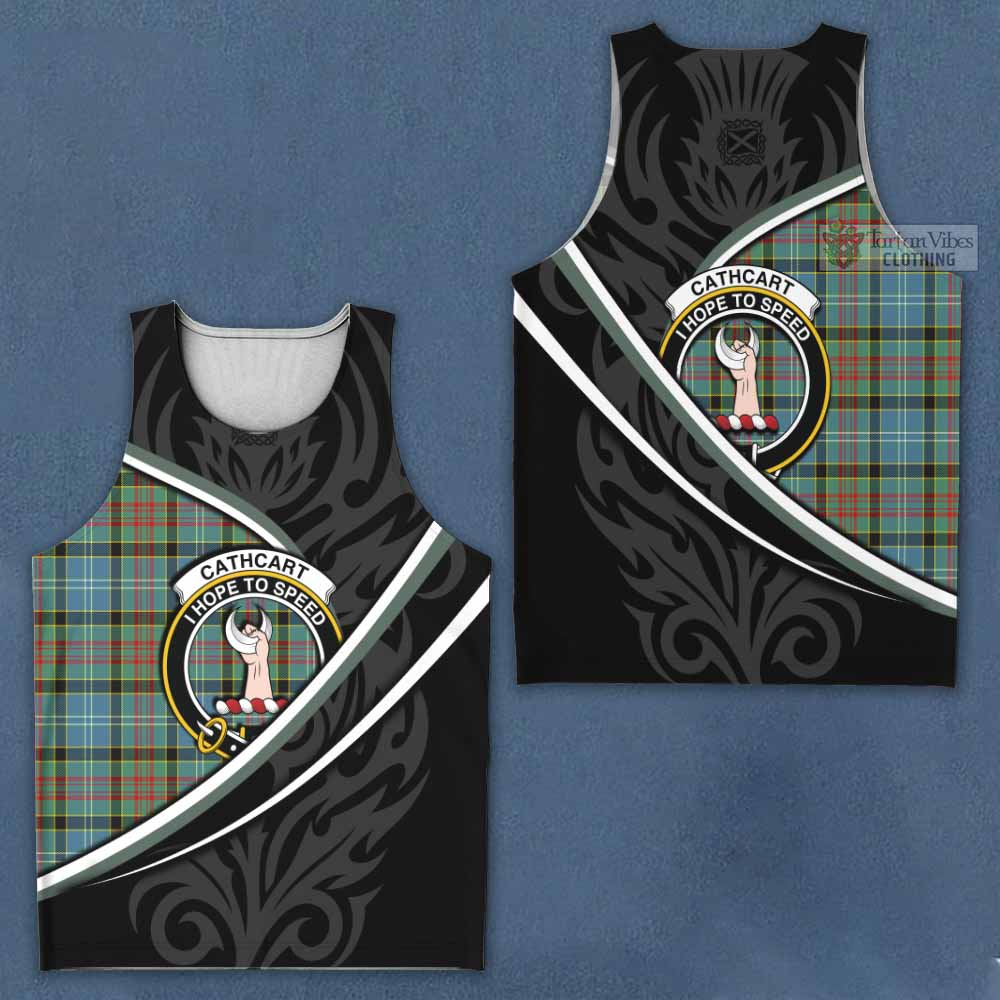 Cathcart Tartan Family Crest Men Tank Top Celtic Scottish Thistle Floral - Tartan Vibes Clothing