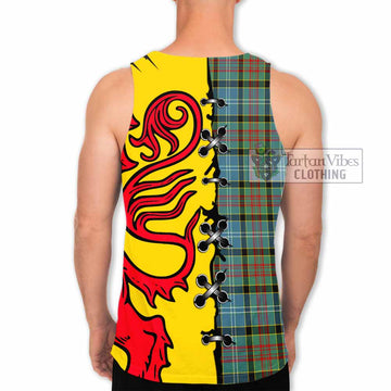 Cathcart Tartan Family Crest Men Tank Top Lion Rampant Honor
