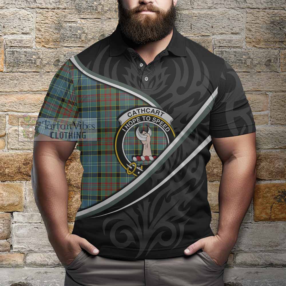 Cathcart Tartan Family Crest Polo Shirt Celtic Scottish Thistle Floral - Tartan Vibes Clothing