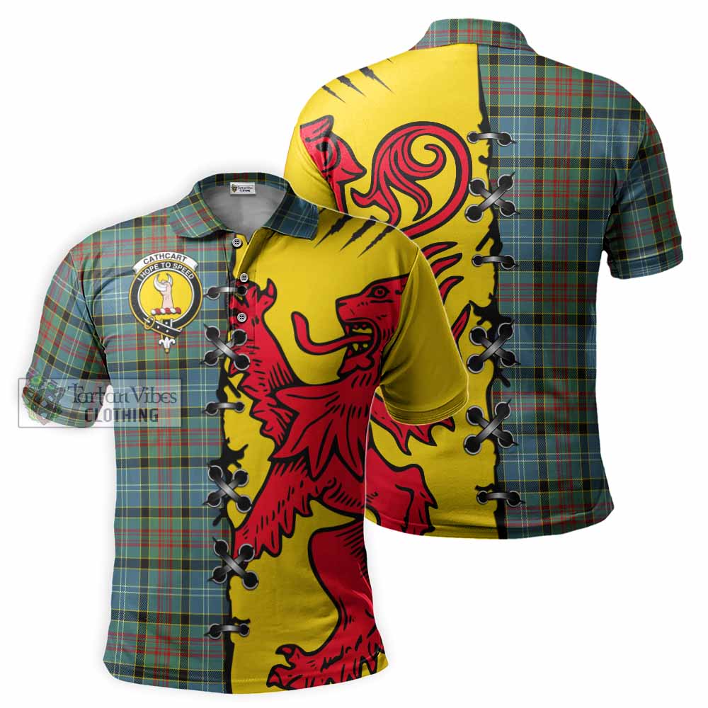 Cathcart Tartan Family Crest Polo Shirt Lion Rampant Honor - Tartan Vibes Clothing