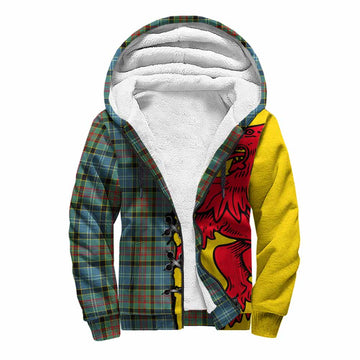 Cathcart Tartan Family Crest Sherpa Hoodie Lion Rampant Honor