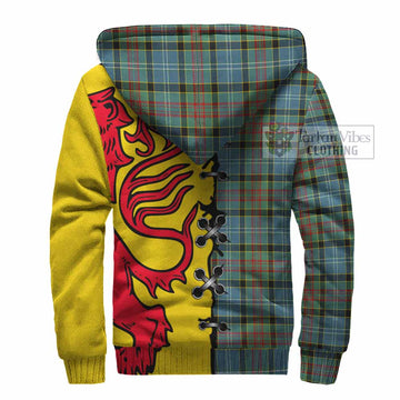 Cathcart Tartan Family Crest Sherpa Hoodie Lion Rampant Honor