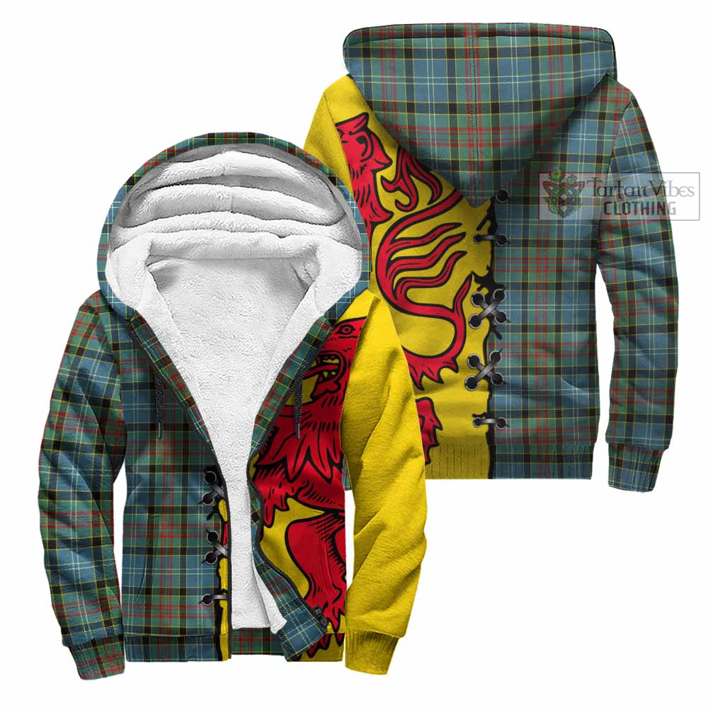 Cathcart Tartan Family Crest Sherpa Hoodie Lion Rampant Honor - Tartan Vibes Clothing