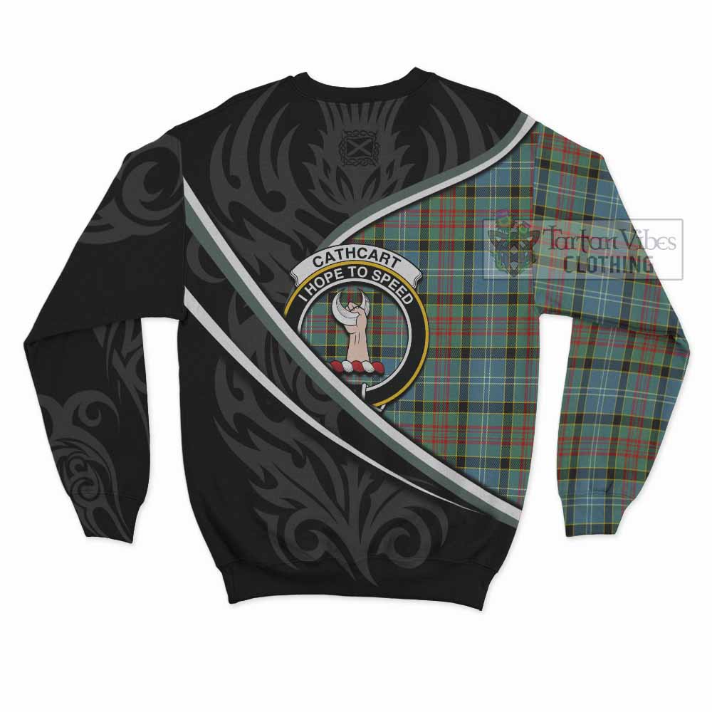 Cathcart Tartan Family Crest Sweatshirt Celtic Scottish Thistle Floral - Tartan Vibes Clothing