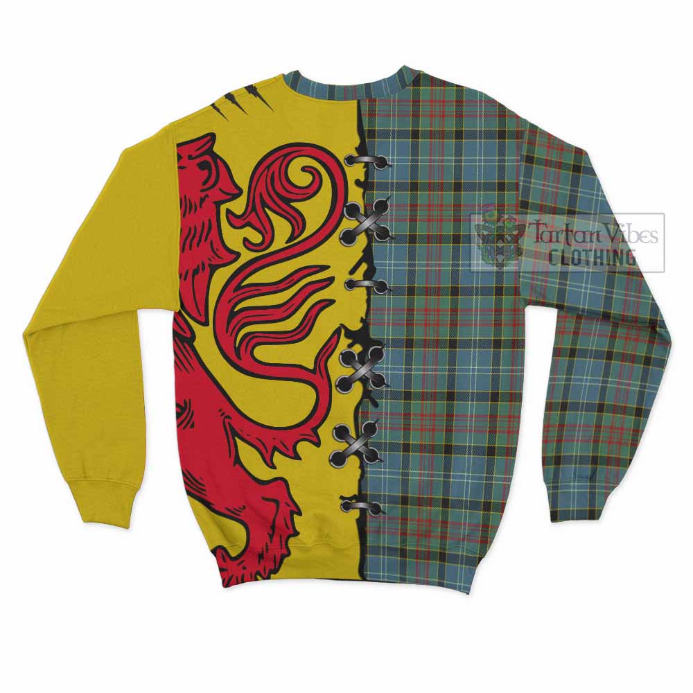 Cathcart Tartan Family Crest Sweatshirt Lion Rampant Honor - Tartan Vibes Clothing