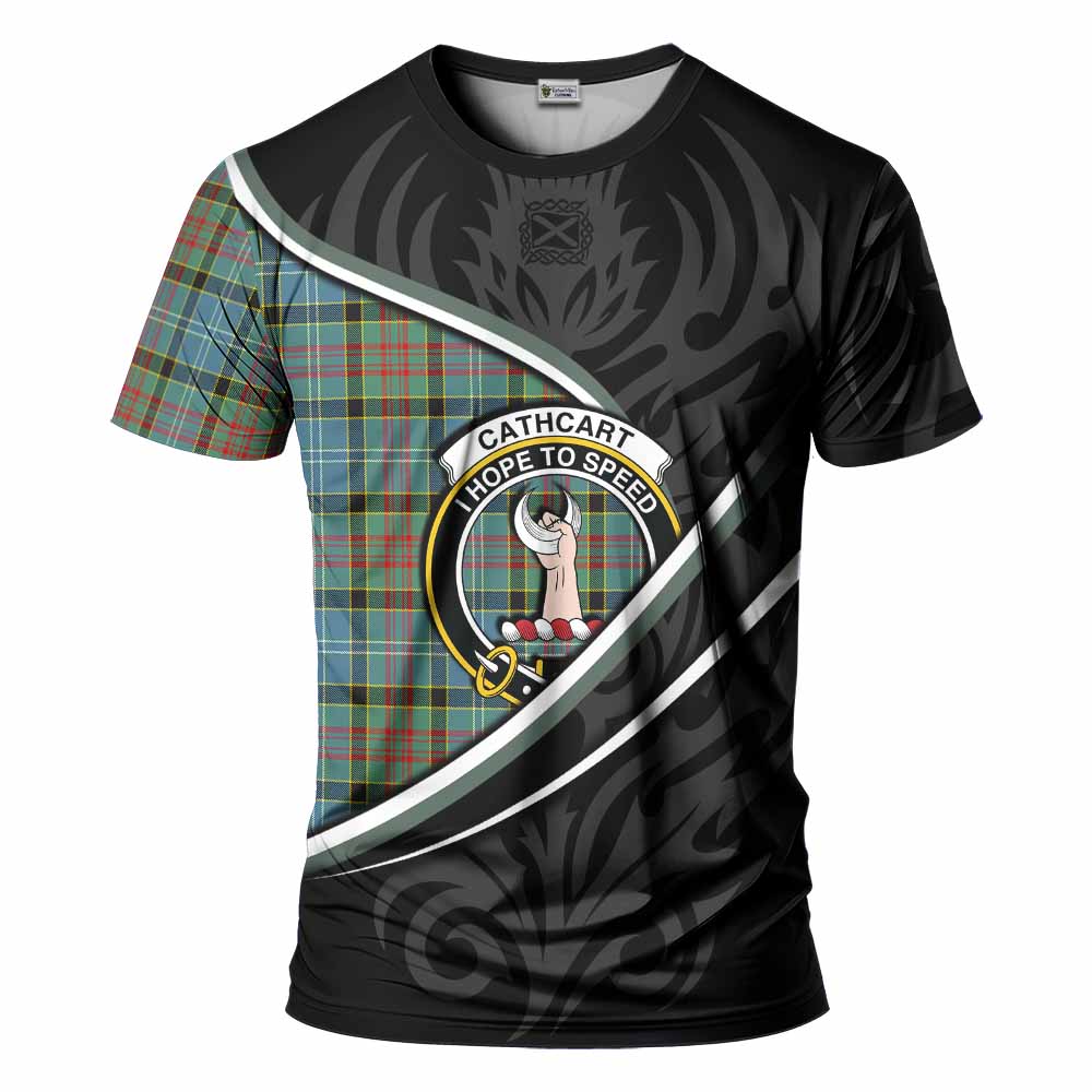 Cathcart Tartan Family Crest T-shirt Celtic Scottish Thistle Floral - Tartan Vibes Clothing