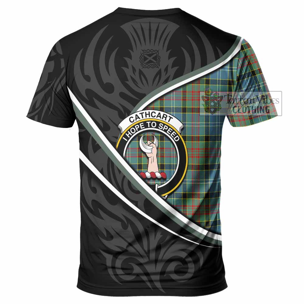 Cathcart Tartan Family Crest T-shirt Celtic Scottish Thistle Floral - Tartan Vibes Clothing