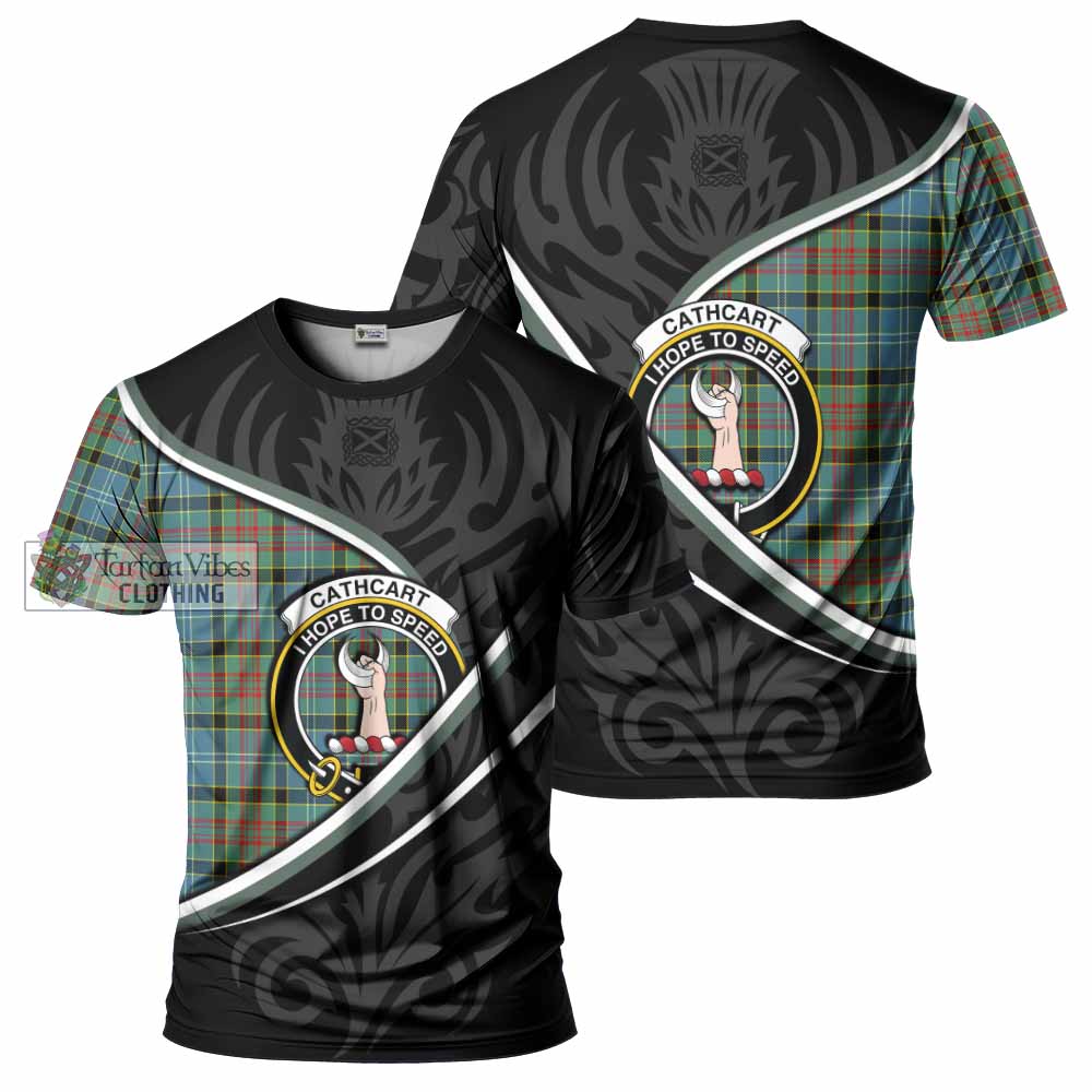Cathcart Tartan Family Crest T-shirt Celtic Scottish Thistle Floral - Tartan Vibes Clothing