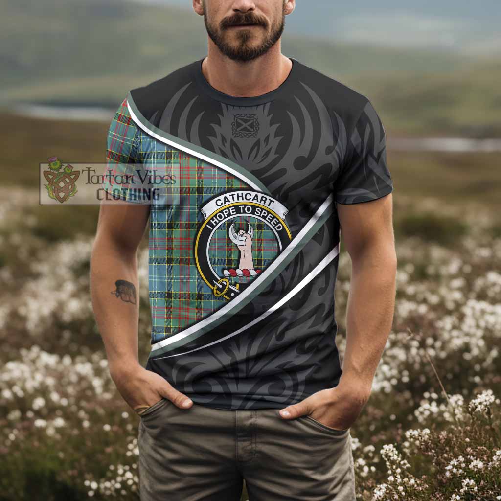 Cathcart Tartan Family Crest T-shirt Celtic Scottish Thistle Floral - Tartan Vibes Clothing