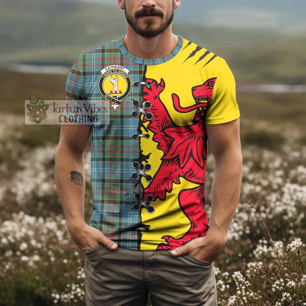 Cathcart Tartan Family Crest T-shirt Lion Rampant Honor - Tartan Vibes Clothing