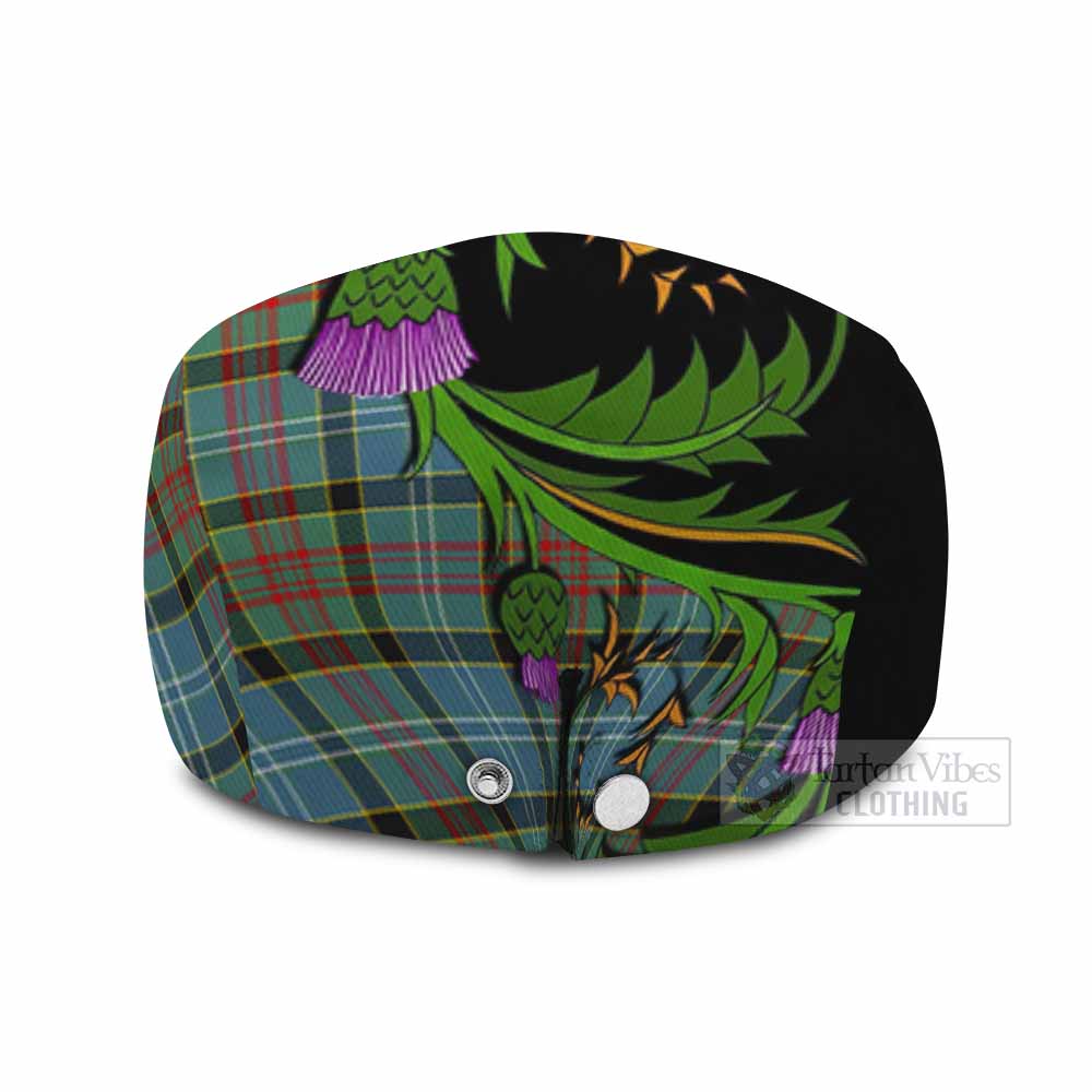 Cathcart Tartan Flat Cap, Jeff Cap Scottish Thistle Pride Heritage Art