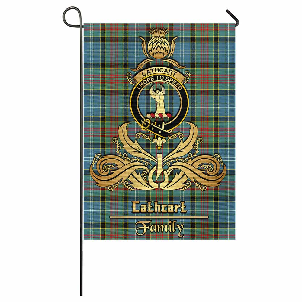 Cathcart Tartan Garden Flag with Highland Thistle Cherish Family Crest Style - Tartan Vibes Clothing