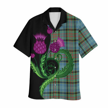 Cathcart Tartan Hawaiian Shirt Traditional Scottish Thistle