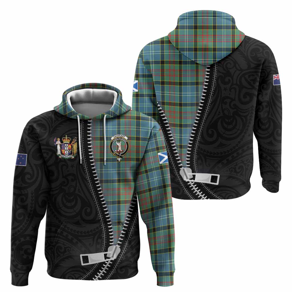 Cathcart Tartan Hoodie New Zealand Pattern Unique Zipper Stylized