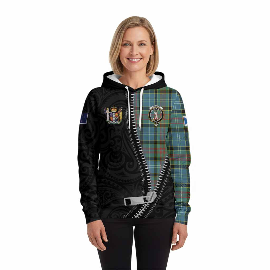 Cathcart Tartan Hoodie New Zealand Pattern Unique Zipper Stylized