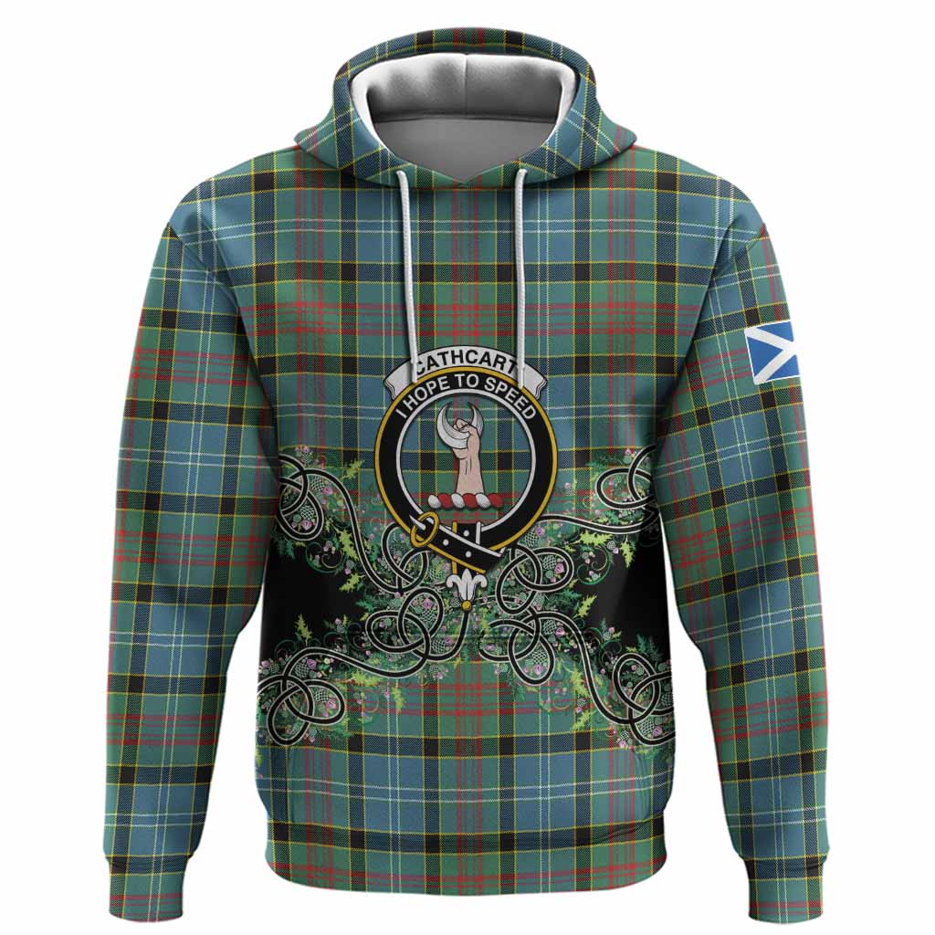 Cathcart Tartan Hoodie Thistle Scottish Spirit