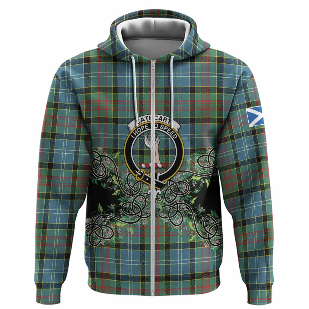 Cathcart Tartan Hoodie Thistle Scottish Spirit