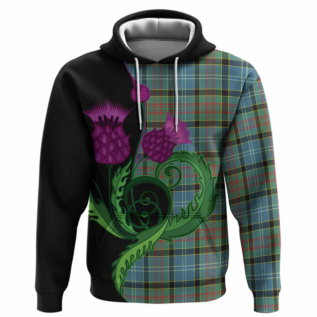 Cathcart Tartan Hoodie Traditional Scottish Thistle
