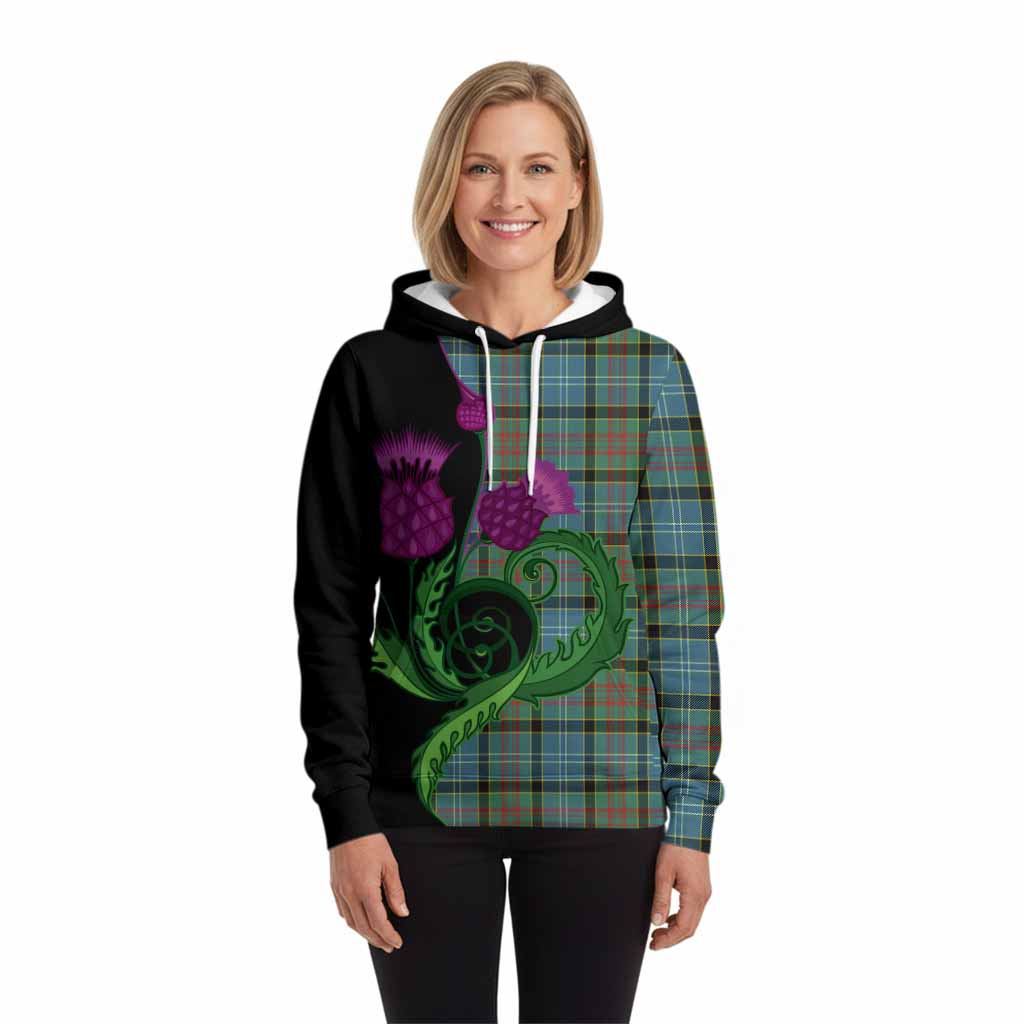 Cathcart Tartan Hoodie Traditional Scottish Thistle