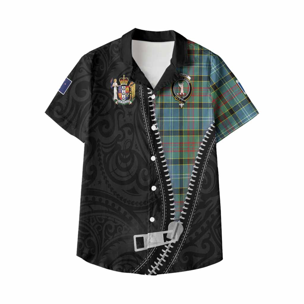 Cathcart Tartan Kid Hawaiian Shirt New Zealand Pattern Unique Zipper Stylized