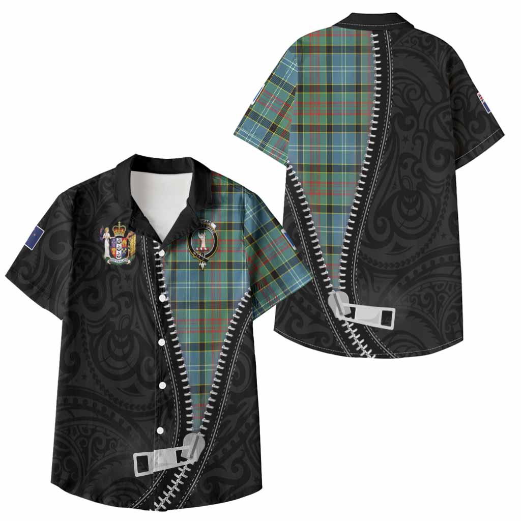 Cathcart Tartan Kid Hawaiian Shirt New Zealand Pattern Unique Zipper Stylized