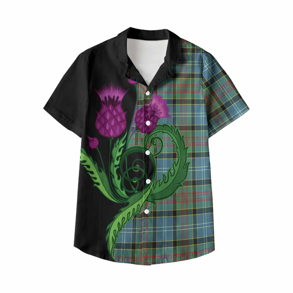 Cathcart Tartan Kid Hawaiian Shirt Traditional Scottish Thistle