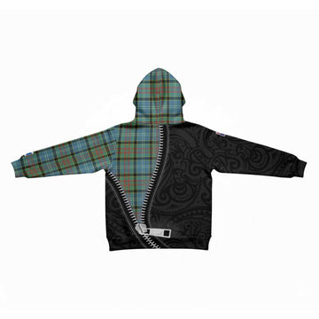 Cathcart Tartan Kid Hoodie New Zealand Pattern Unique Zipper Stylized