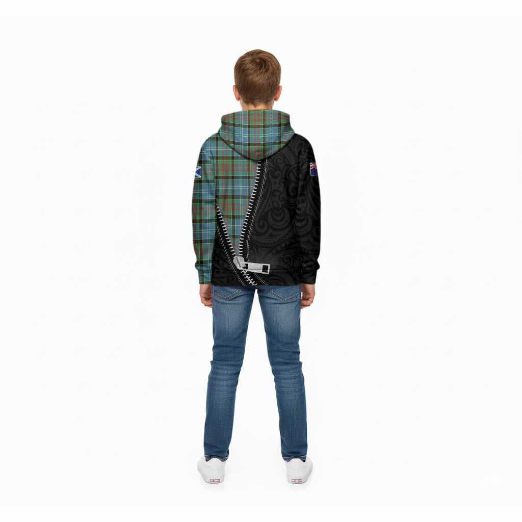 Cathcart Tartan Kid Hoodie New Zealand Pattern Unique Zipper Stylized