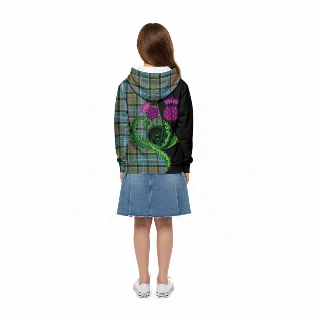 Cathcart Tartan Kid Hoodie Traditional Scottish Thistle