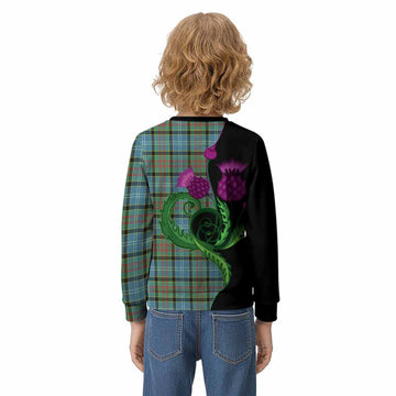 Cathcart Tartan Kid Knitted Sweatshirt Traditional Scottish Thistle