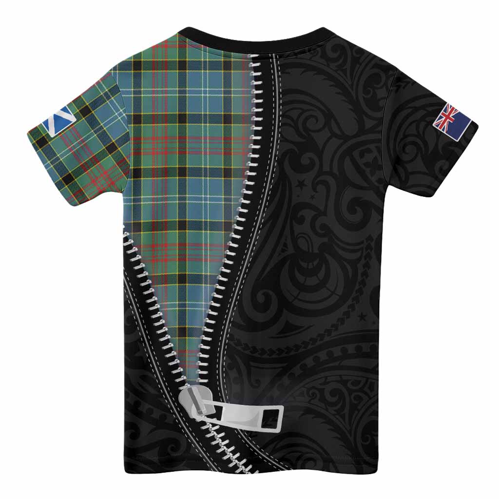 Cathcart Tartan Kid T-shirt New Zealand Pattern Unique Zipper Stylized