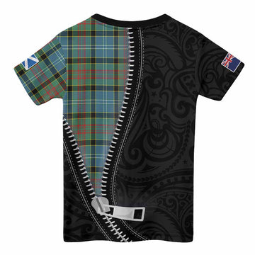 Cathcart Tartan Kid T-shirt New Zealand Pattern Unique Zipper Stylized