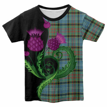 Cathcart Tartan Kid T-shirt Traditional Scottish Thistle