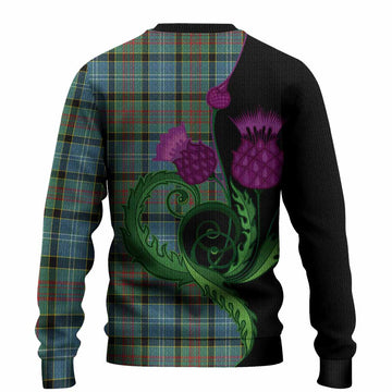Cathcart Tartan Knitted Sweater Traditional Scottish Thistle
