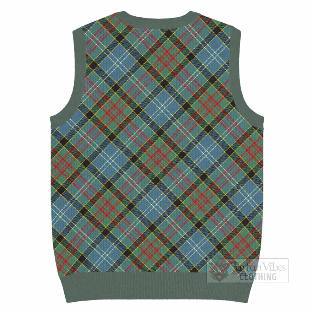 Cathcart Tartan  Knitted V-Neck Vest Cross Style