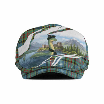 Cathcart Tartan Loch Ness Monster Scottish Heritage Art Flat Cap, Jeff Cap