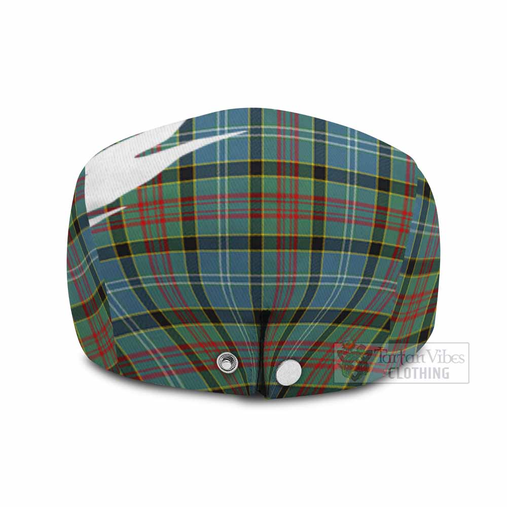 Cathcart Tartan Loch Ness Monster Scottish Heritage Art Flat Cap, Jeff Cap