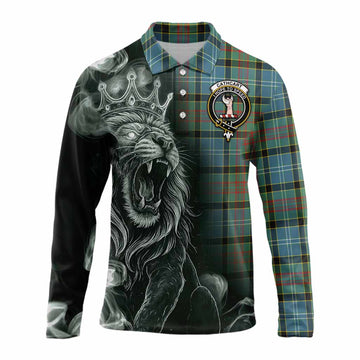 Cathcart Tartan Long Sleeve Polo Shirt Roaring Lion Heritage