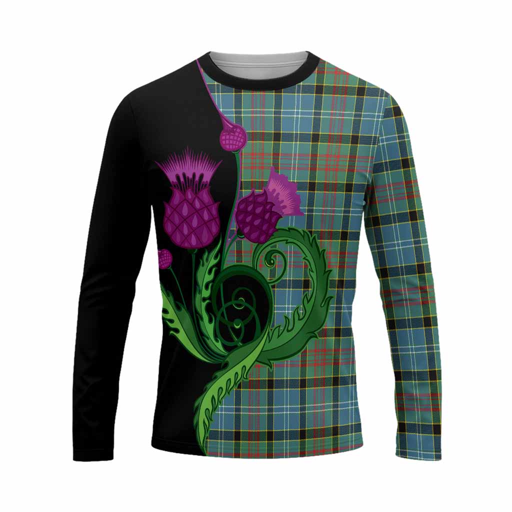 Cathcart Tartan Long Sleeve T-Shirt Traditional Scottish Thistle