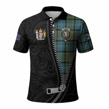 Cathcart Tartan Polo Shirt New Zealand Pattern Unique Zipper Stylized